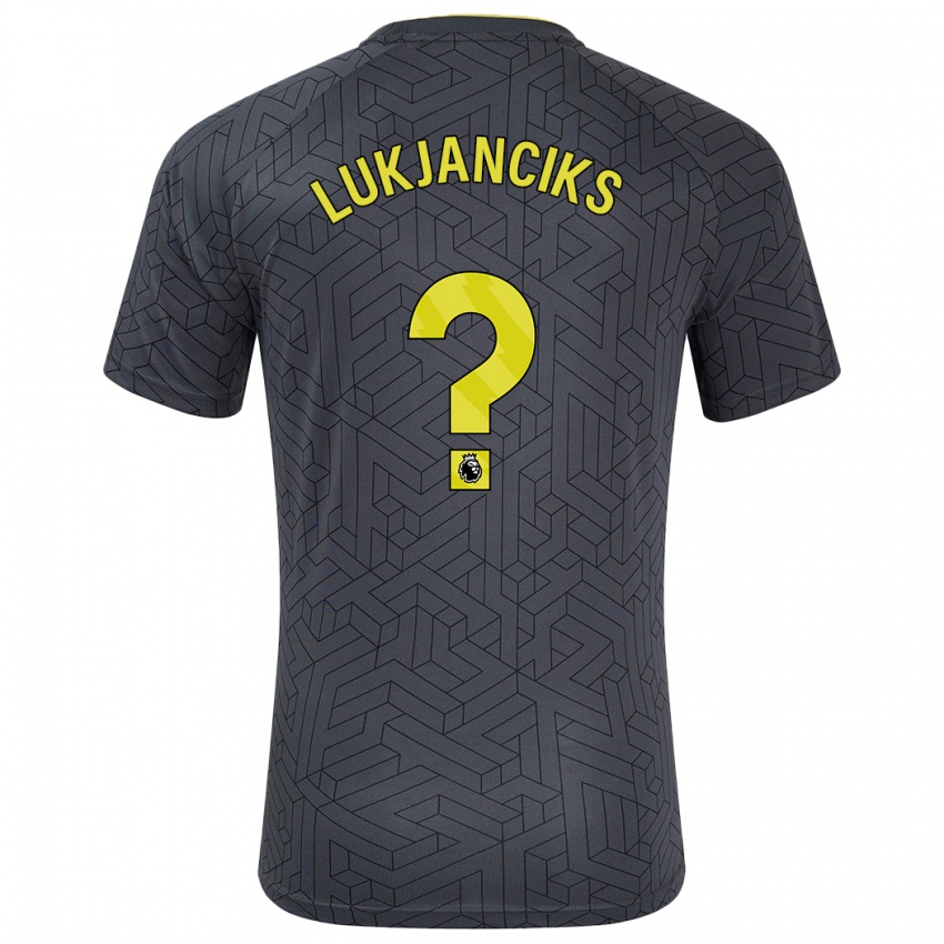 Niño Camiseta Douglass Lukjanciks #0 Negro Amarillo 2ª Equipación 2024/25 La Camisa Perú