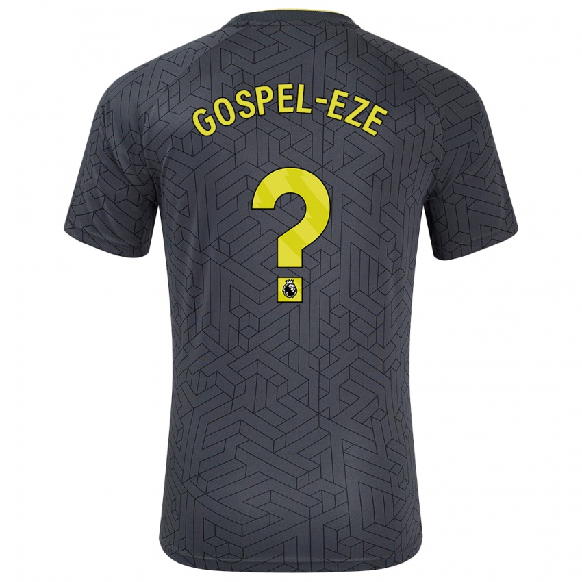 Niño Camiseta Goodness Gospel-Eze #0 Negro Amarillo 2ª Equipación 2024/25 La Camisa Perú