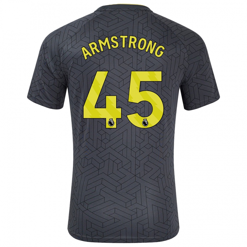 Niño Camiseta Harrison Armstrong #45 Negro Amarillo 2ª Equipación 2024/25 La Camisa Perú