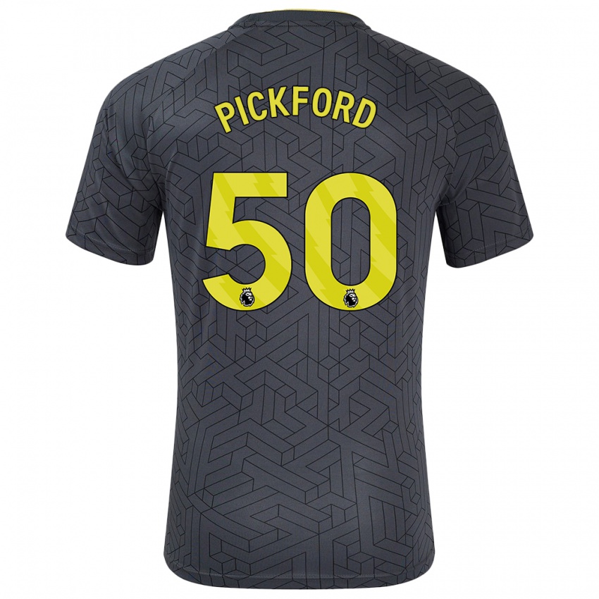 Niño Camiseta George Pickford #50 Negro Amarillo 2ª Equipación 2024/25 La Camisa Perú