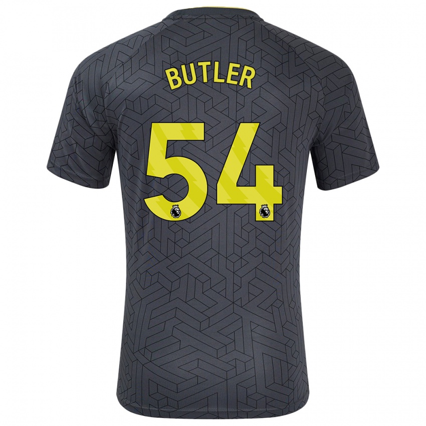 Niño Camiseta Jack Butler #54 Negro Amarillo 2ª Equipación 2024/25 La Camisa Perú