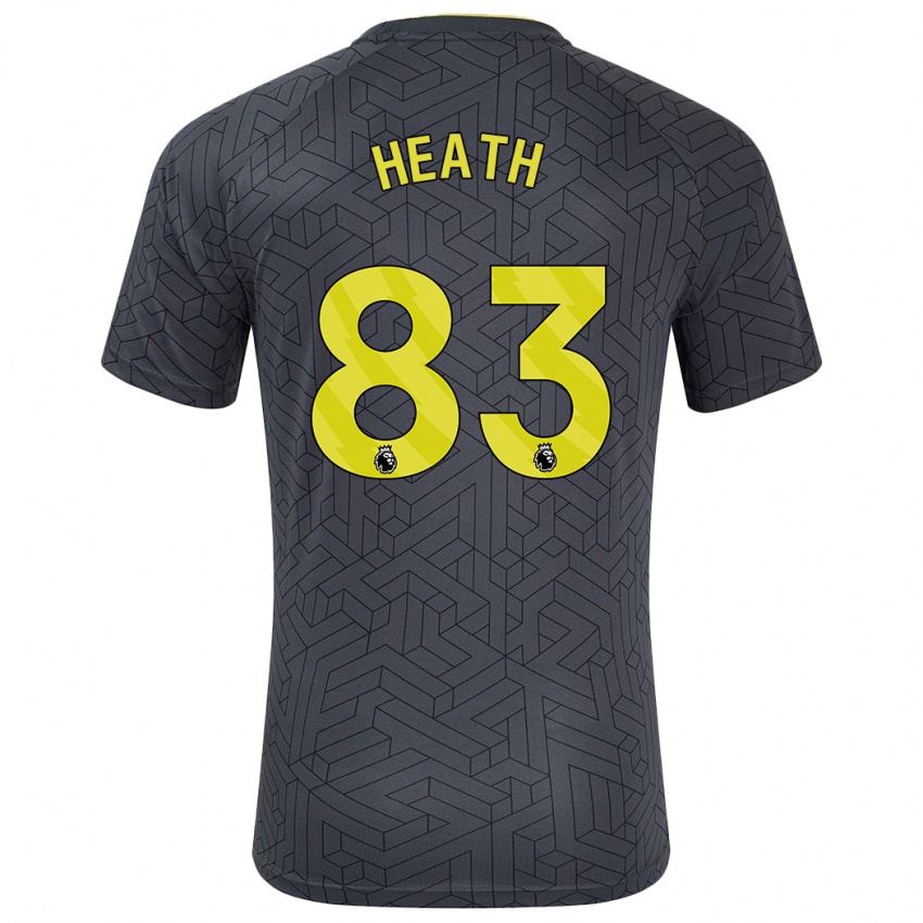 Niño Camiseta Isaac Heath #83 Negro Amarillo 2ª Equipación 2024/25 La Camisa Perú