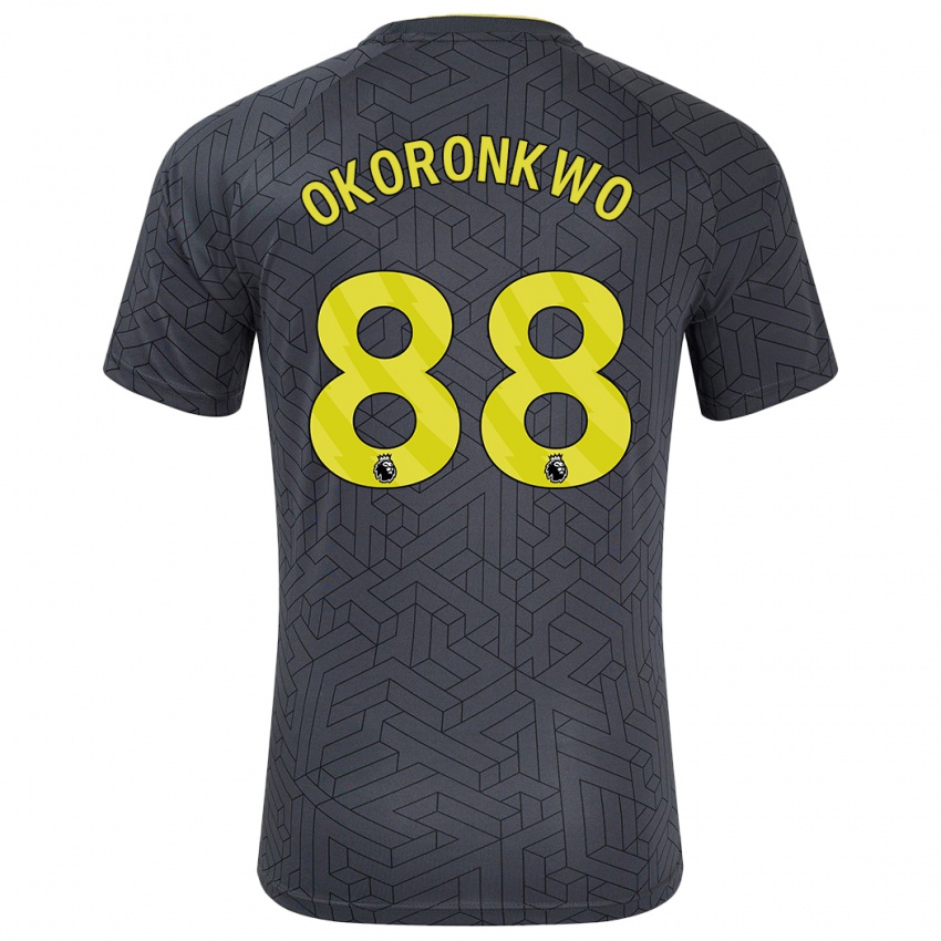 Niño Camiseta Francis Okoronkwo #88 Negro Amarillo 2ª Equipación 2024/25 La Camisa Perú