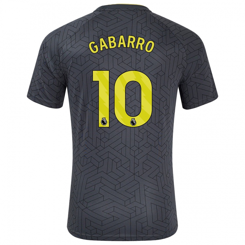 Niño Camiseta Inma Gabarro #10 Negro Amarillo 2ª Equipación 2024/25 La Camisa Perú