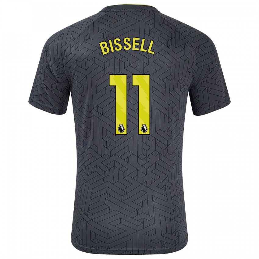 Niño Camiseta Emma Bissell #11 Negro Amarillo 2ª Equipación 2024/25 La Camisa Perú