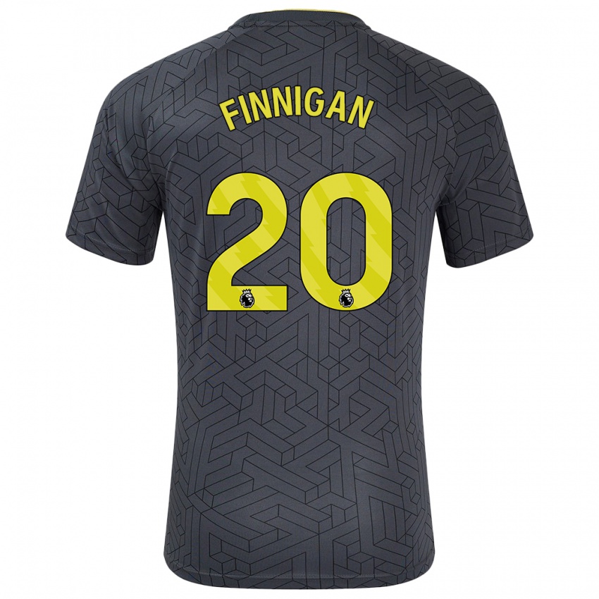 Niño Camiseta Megan Finnigan #20 Negro Amarillo 2ª Equipación 2024/25 La Camisa Perú