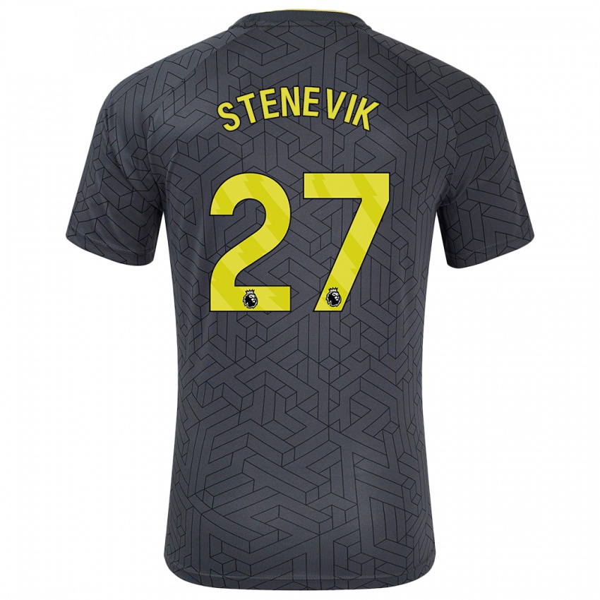 Niño Camiseta Elise Stenevik #27 Negro Amarillo 2ª Equipación 2024/25 La Camisa Perú