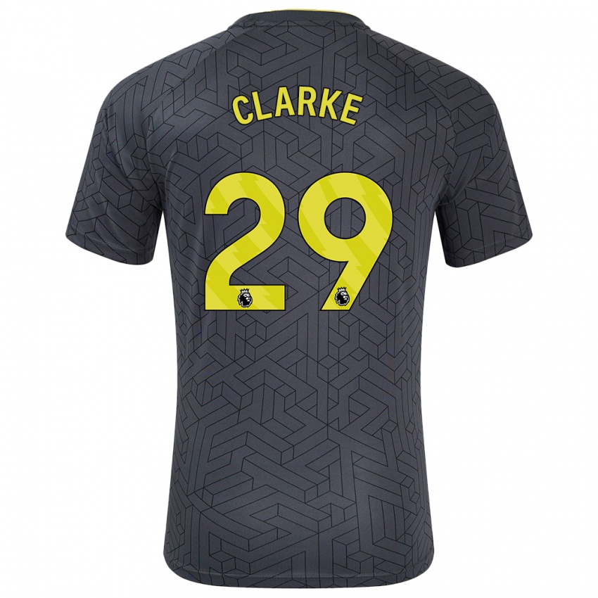 Niño Camiseta Abbey Clarke #29 Negro Amarillo 2ª Equipación 2024/25 La Camisa Perú