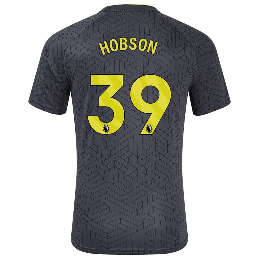 Niño Camiseta Issy Hobson #39 Negro Amarillo 2ª Equipación 2024/25 La Camisa Perú