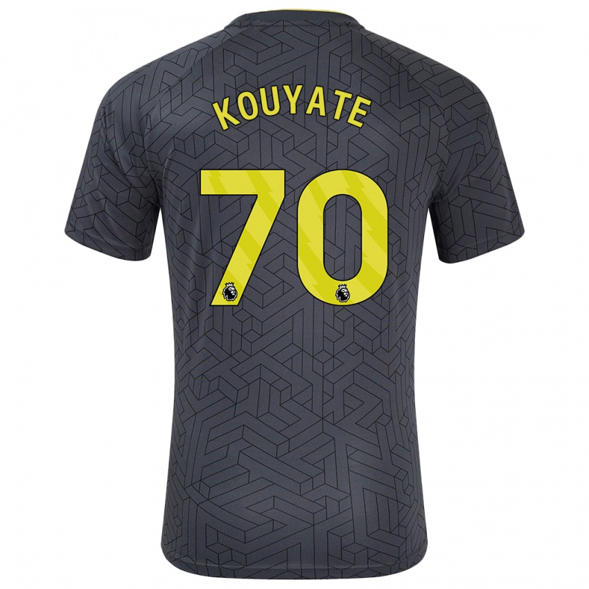 Niño Camiseta Katia Kouyate #70 Negro Amarillo 2ª Equipación 2024/25 La Camisa Perú