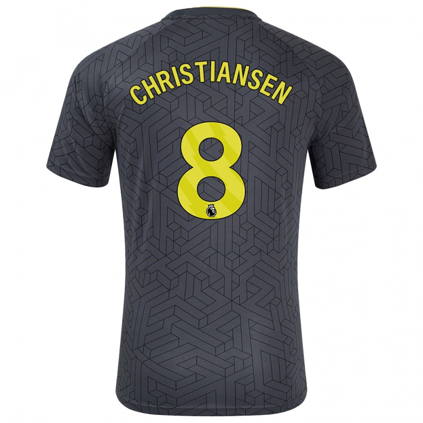 Niño Camiseta Izzy Christiansen #8 Negro Amarillo 2ª Equipación 2024/25 La Camisa Perú