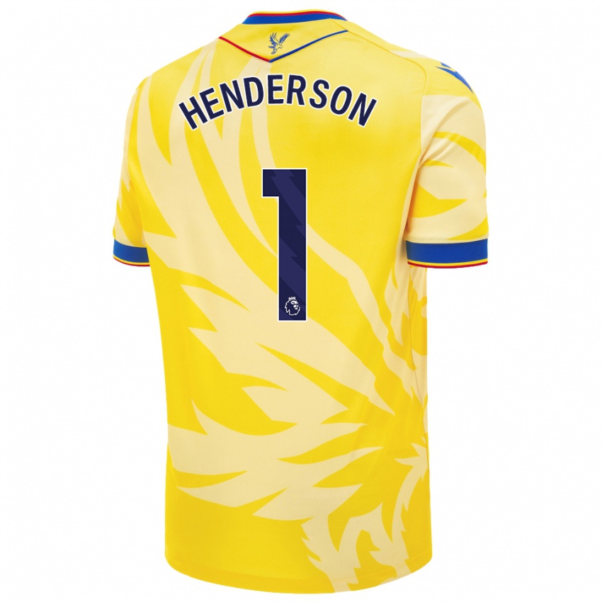 Niño Camiseta Dean Henderson #1 Amarillo 2ª Equipación 2024/25 La Camisa Perú