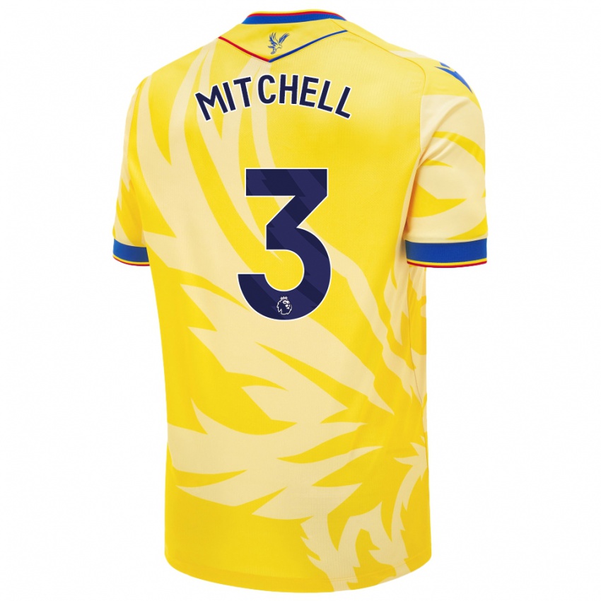 Niño Camiseta Tyrick Mitchell #3 Amarillo 2ª Equipación 2024/25 La Camisa Perú