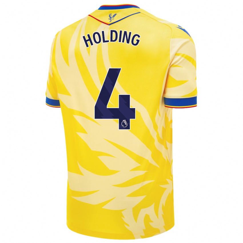 Niño Camiseta Rob Holding #4 Amarillo 2ª Equipación 2024/25 La Camisa Perú