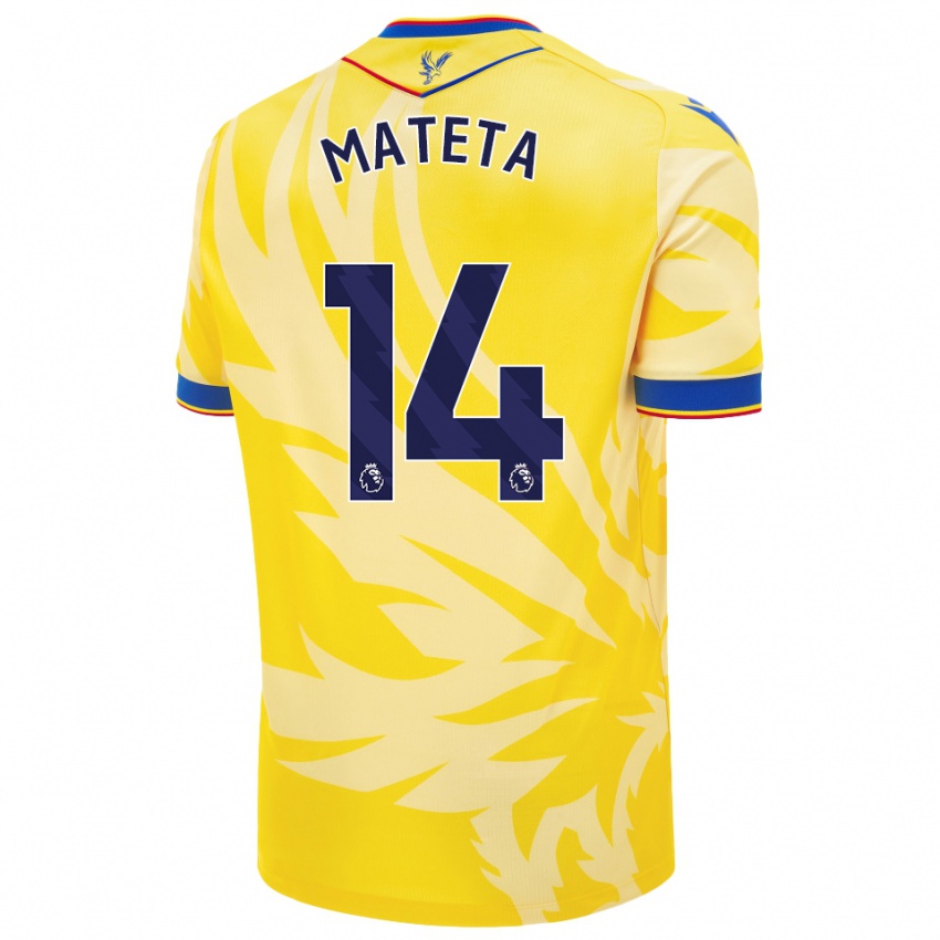 Niño Camiseta Jean-Philippe Mateta #14 Amarillo 2ª Equipación 2024/25 La Camisa Perú