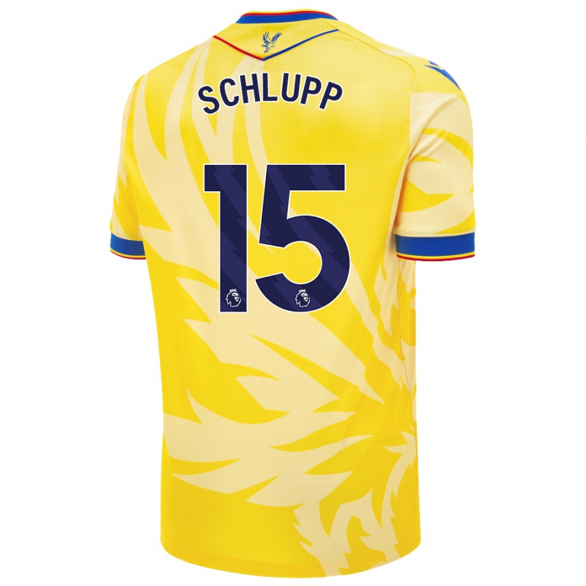 Niño Camiseta Jeffrey Schlupp #15 Amarillo 2ª Equipación 2024/25 La Camisa Perú