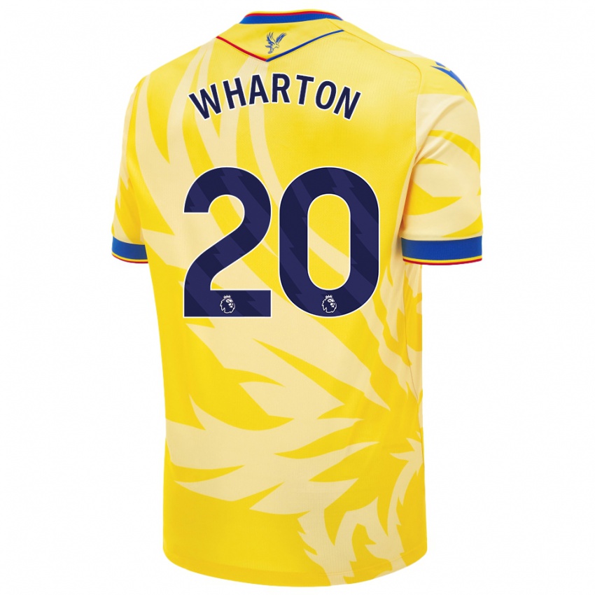 Niño Camiseta Adam Wharton #20 Amarillo 2ª Equipación 2024/25 La Camisa Perú