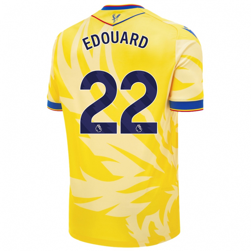 Niño Camiseta Odsonne Edouard #22 Amarillo 2ª Equipación 2024/25 La Camisa Perú