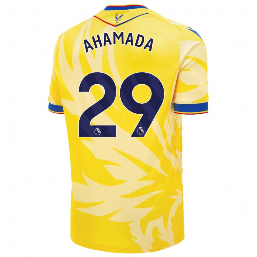 Niño Camiseta Naouirou Ahamada #29 Amarillo 2ª Equipación 2024/25 La Camisa Perú