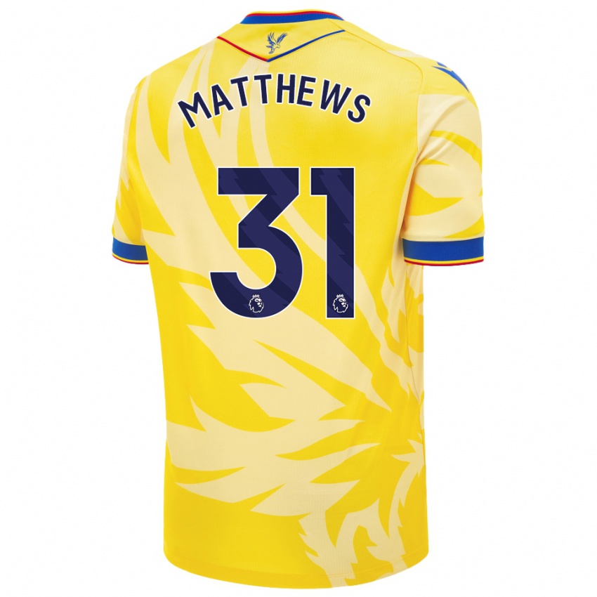 Niño Camiseta Remi Matthews #31 Amarillo 2ª Equipación 2024/25 La Camisa Perú