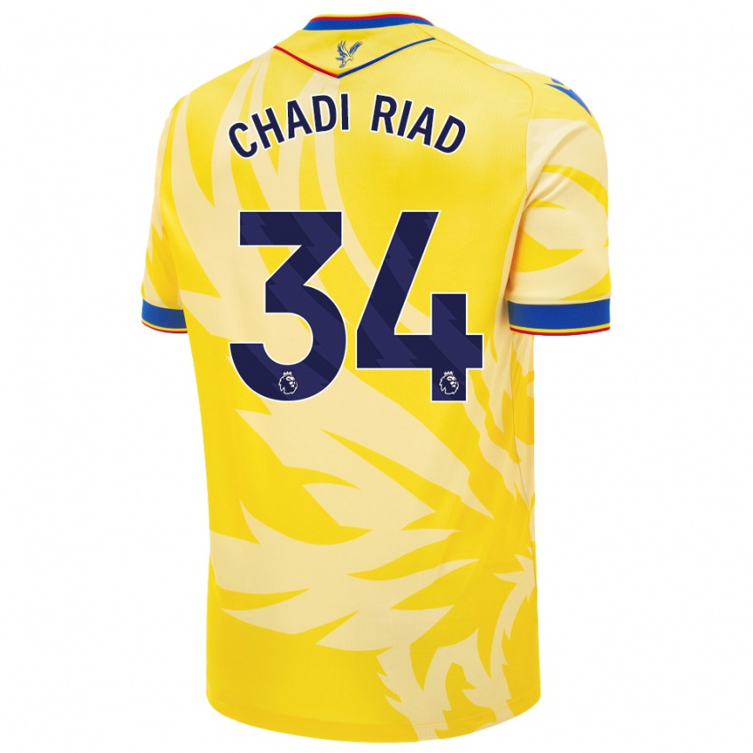 Niño Camiseta Chadi Riad #34 Amarillo 2ª Equipación 2024/25 La Camisa Perú