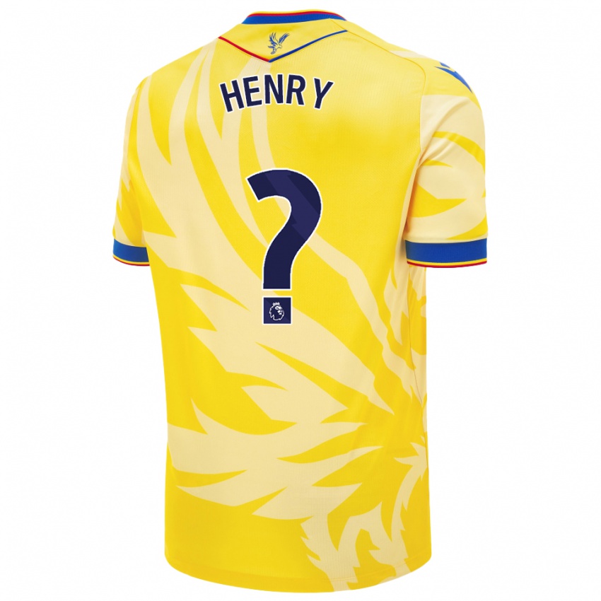 Niño Camiseta Zack Henry #0 Amarillo 2ª Equipación 2024/25 La Camisa Perú