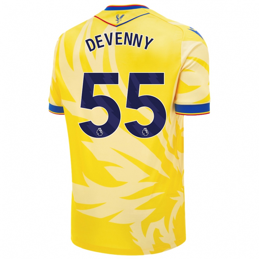 Niño Camiseta Justin Devenny #55 Amarillo 2ª Equipación 2024/25 La Camisa Perú