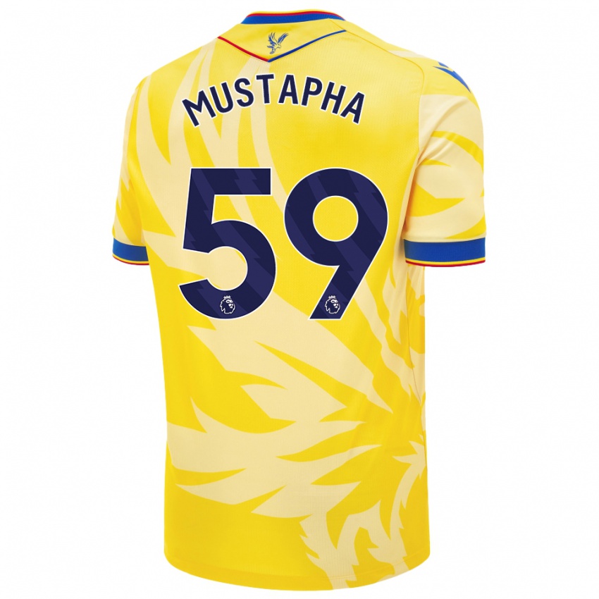 Niño Camiseta Hindolo Mustapha #59 Amarillo 2ª Equipación 2024/25 La Camisa Perú