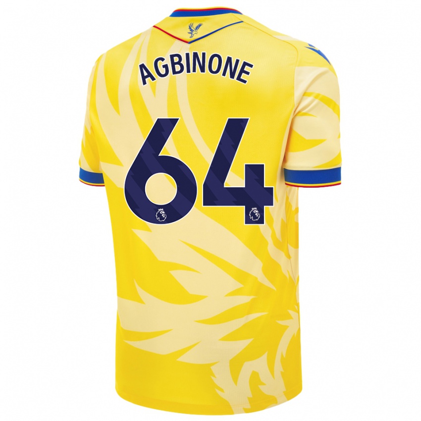 Niño Camiseta Asher Agbinone #64 Amarillo 2ª Equipación 2024/25 La Camisa Perú