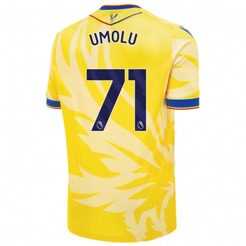 Niño Camiseta Jemiah Umolu #71 Amarillo 2ª Equipación 2024/25 La Camisa Perú