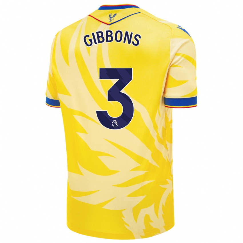 Niño Camiseta Felicity Gibbons #3 Amarillo 2ª Equipación 2024/25 La Camisa Perú