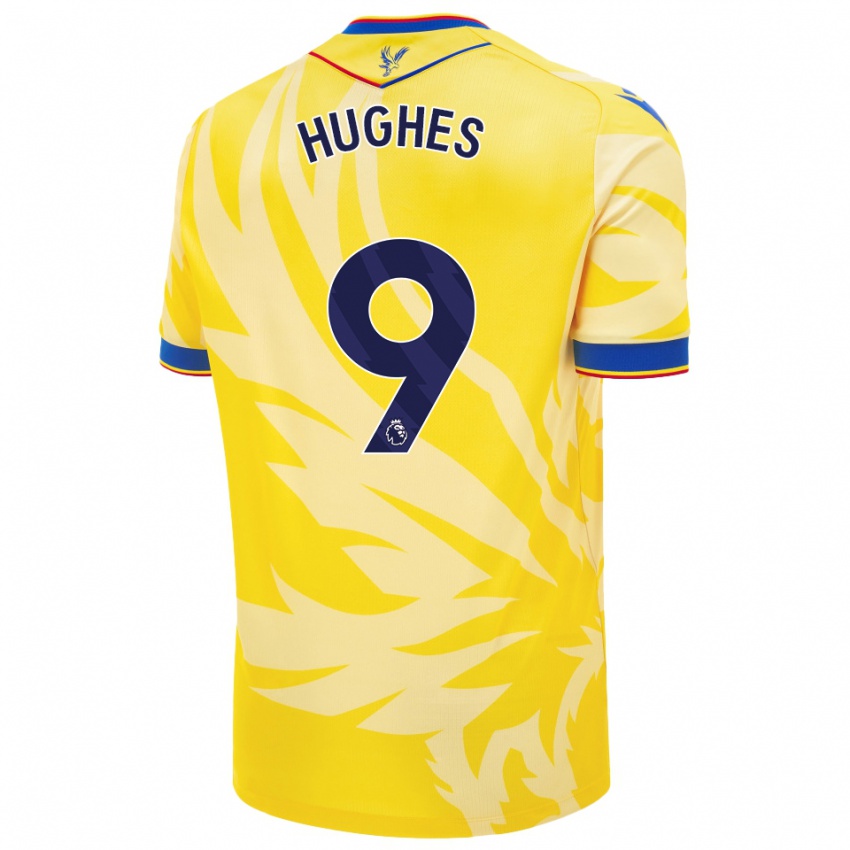 Niño Camiseta Elise Hughes #9 Amarillo 2ª Equipación 2024/25 La Camisa Perú