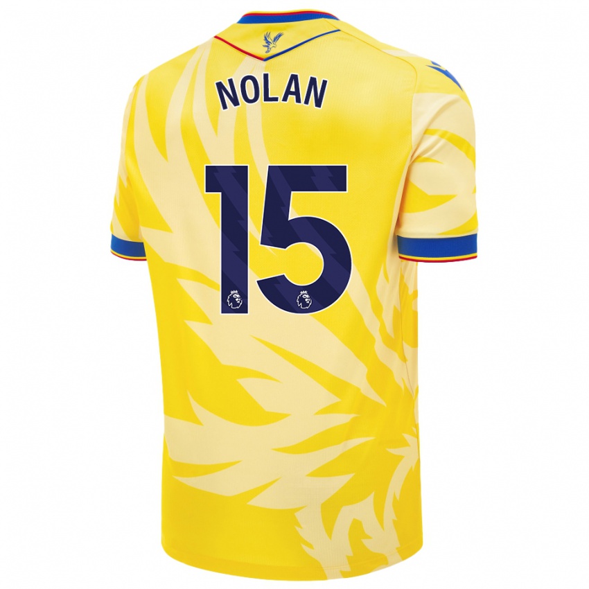 Niño Camiseta Hayley Nolan #15 Amarillo 2ª Equipación 2024/25 La Camisa Perú