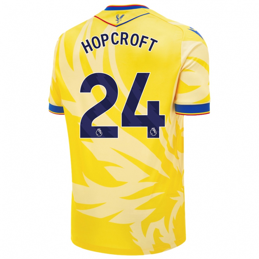 Niño Camiseta Shanade Hopcroft #24 Amarillo 2ª Equipación 2024/25 La Camisa Perú