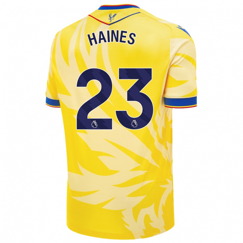 Niño Camiseta Coral-Jade Haines #23 Amarillo 2ª Equipación 2024/25 La Camisa Perú