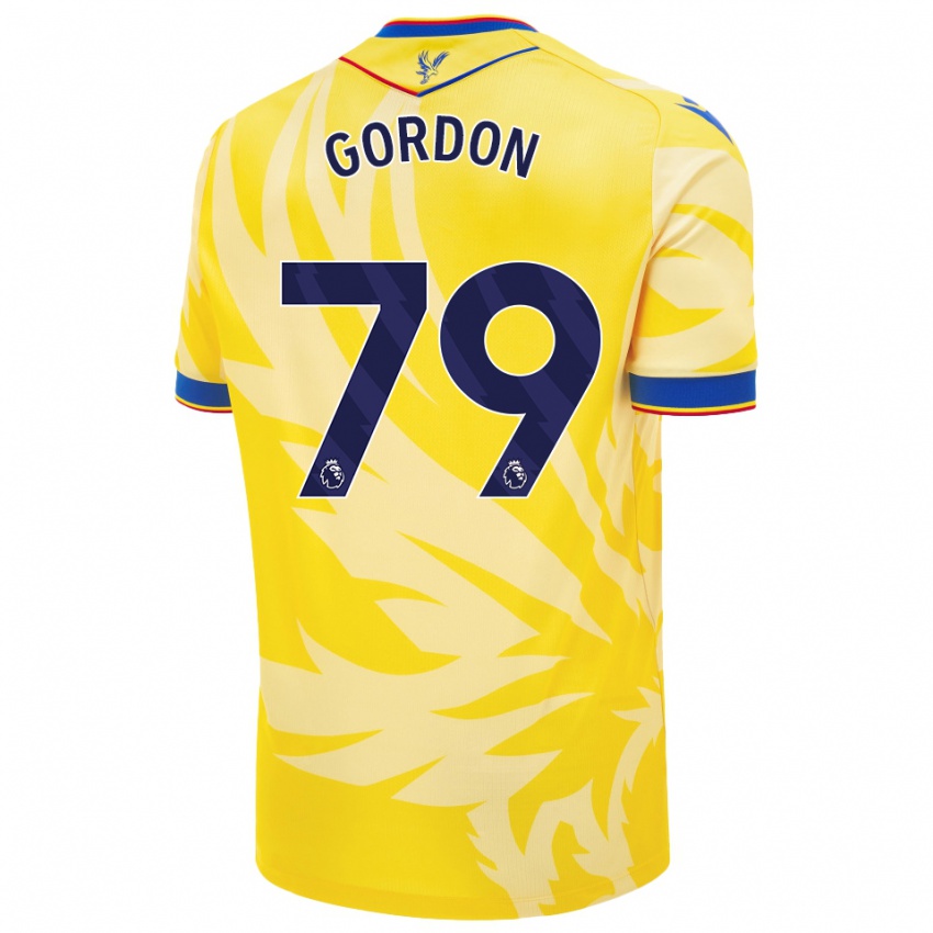 Niño Camiseta John-Kymani Gordon #79 Amarillo 2ª Equipación 2024/25 La Camisa Perú