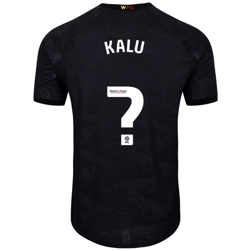 Niño Camiseta Samuel Kalu #0 Negro Blanco 2ª Equipación 2024/25 La Camisa Perú