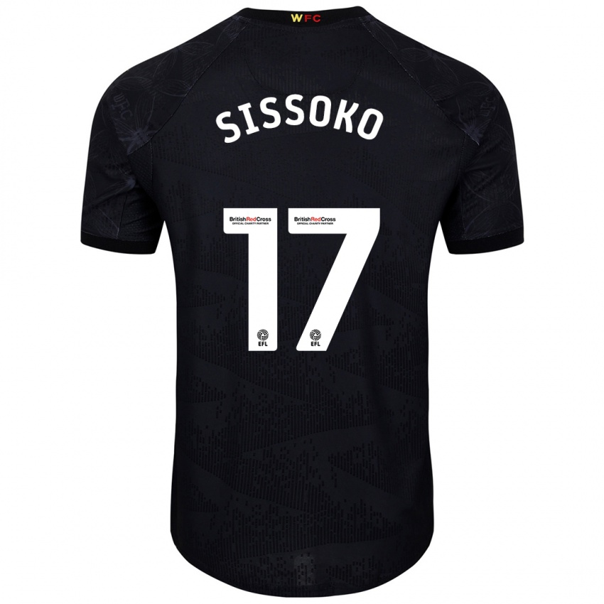 Niño Camiseta Moussa Sissoko #17 Negro Blanco 2ª Equipación 2024/25 La Camisa Perú