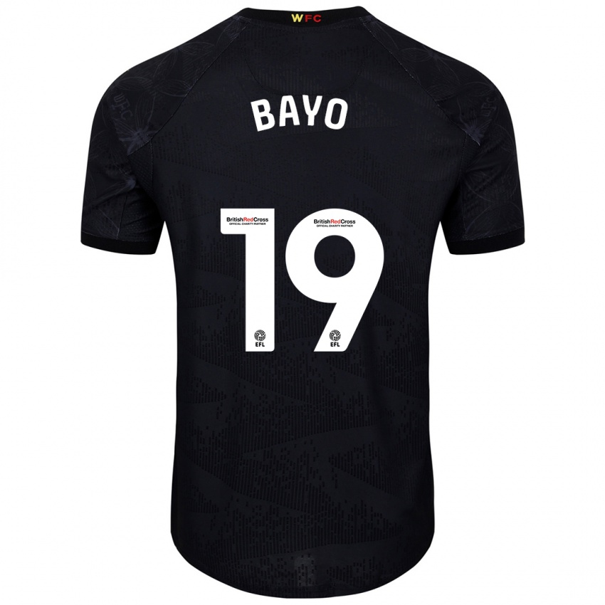 Niño Camiseta Vakoun Bayo #19 Negro Blanco 2ª Equipación 2024/25 La Camisa Perú