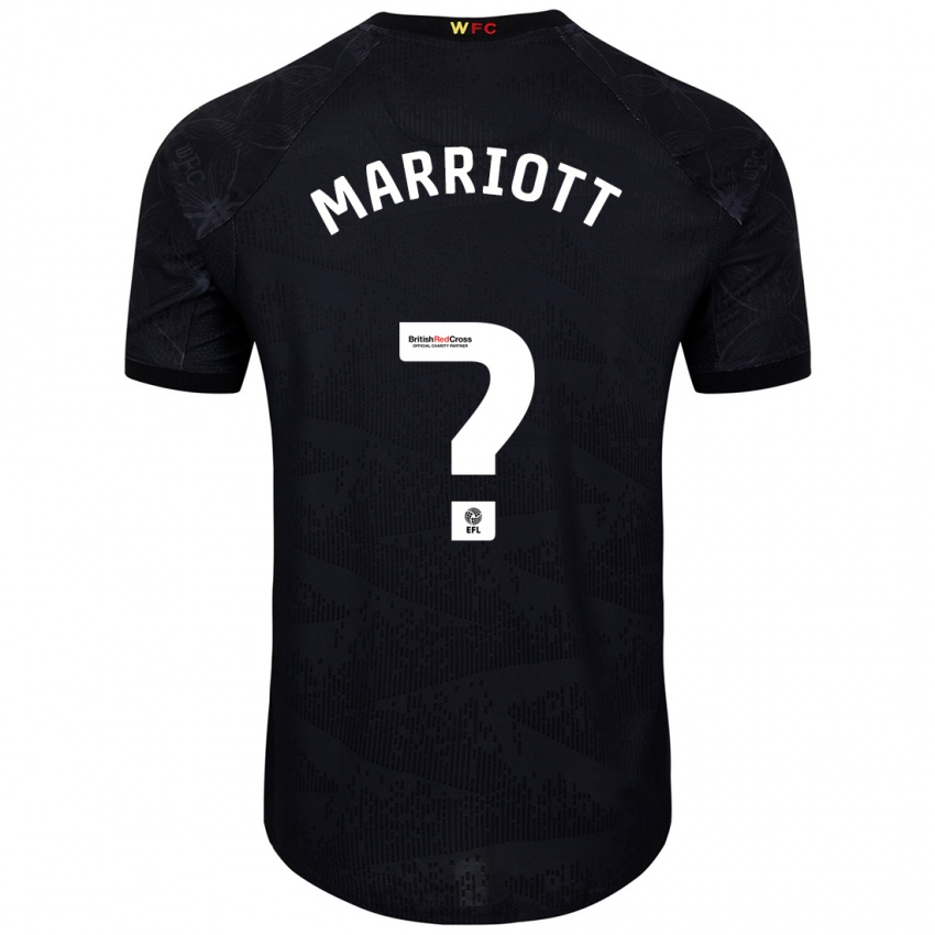 Niño Camiseta Alfie Marriott #0 Negro Blanco 2ª Equipación 2024/25 La Camisa Perú