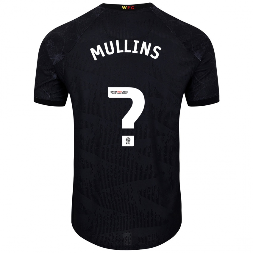 Niño Camiseta Joshua Mullins #0 Negro Blanco 2ª Equipación 2024/25 La Camisa Perú