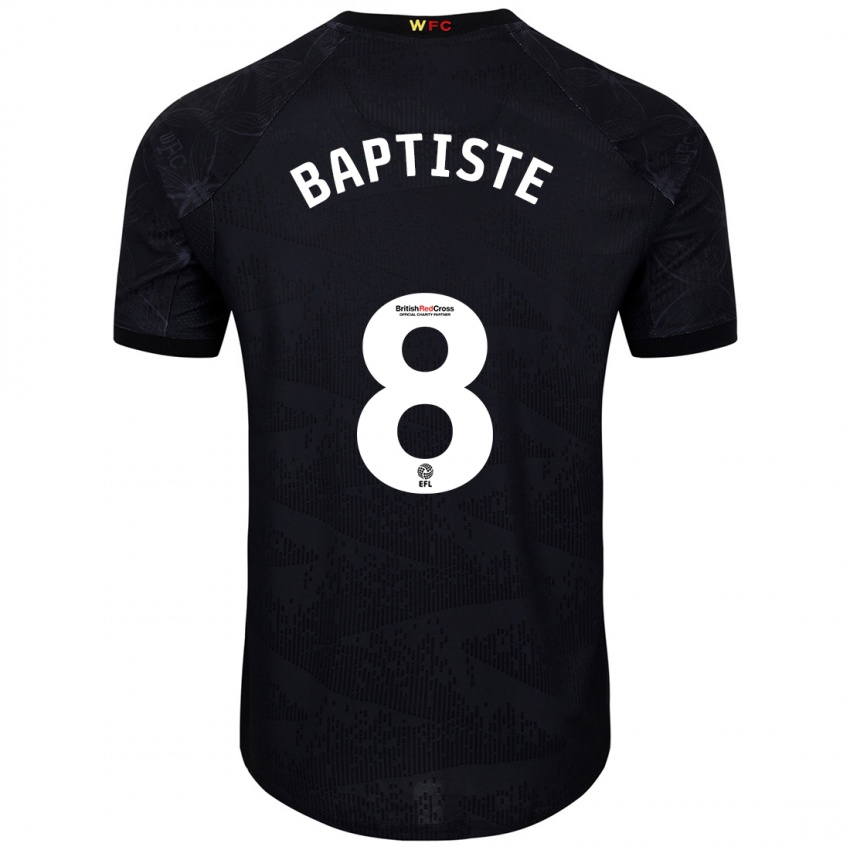 Niño Camiseta Bianca Baptiste #8 Negro Blanco 2ª Equipación 2024/25 La Camisa Perú