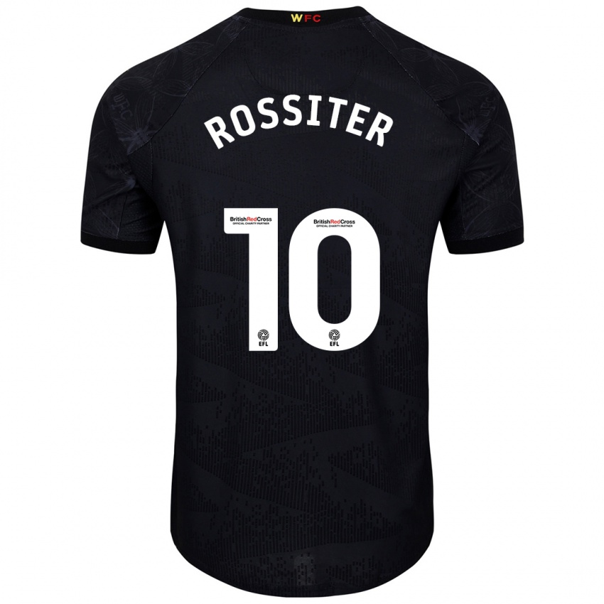 Niño Camiseta Annie Rossiter #10 Negro Blanco 2ª Equipación 2024/25 La Camisa Perú