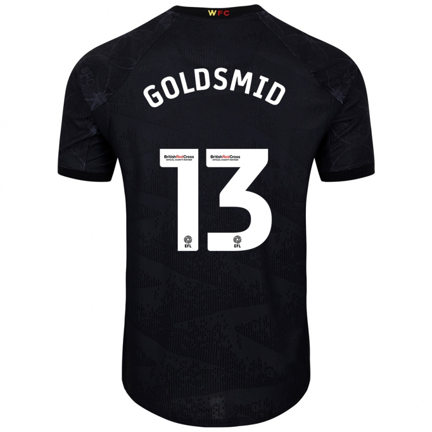 Niño Camiseta Jacqui Goldsmid #13 Negro Blanco 2ª Equipación 2024/25 La Camisa Perú