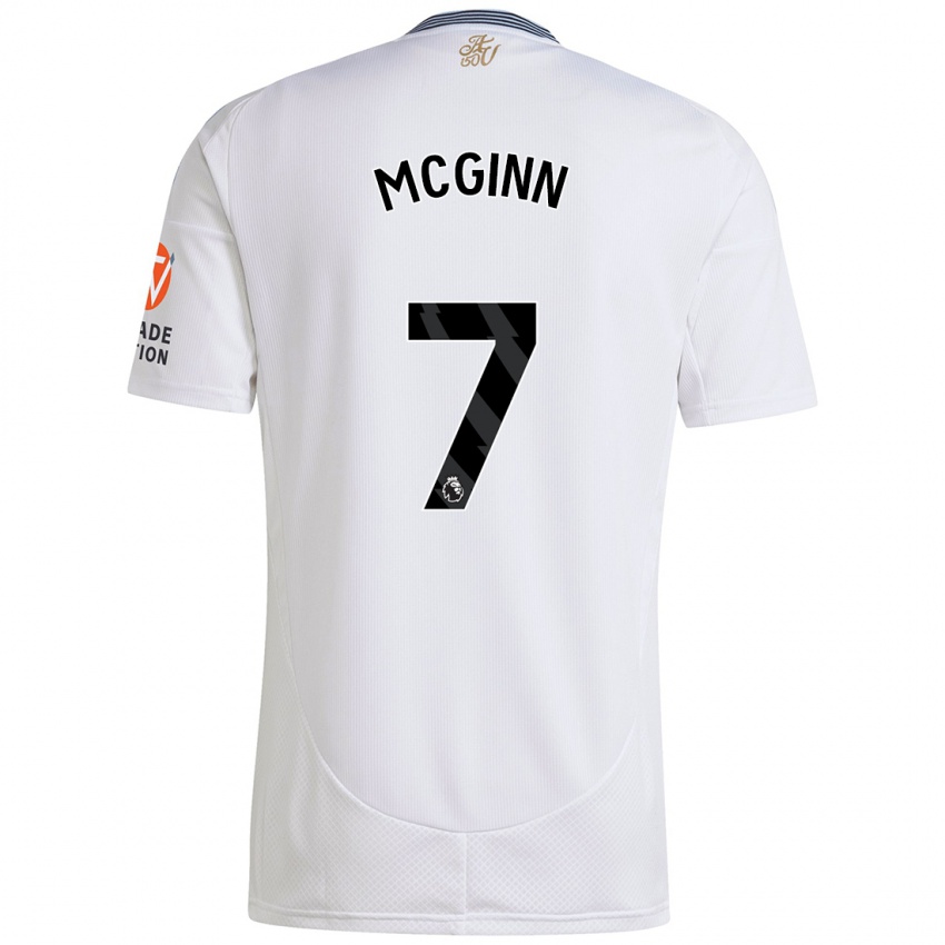 Niño Camiseta John Mcginn #7 Blanco 2ª Equipación 2024/25 La Camisa Perú