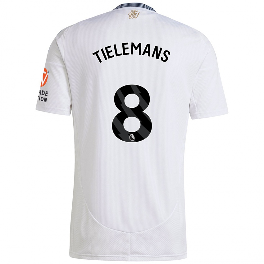 Niño Camiseta Youri Tielemans #8 Blanco 2ª Equipación 2024/25 La Camisa Perú