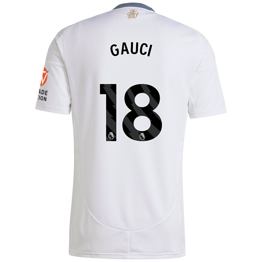 Niño Camiseta Joe Gauci #18 Blanco 2ª Equipación 2024/25 La Camisa Perú