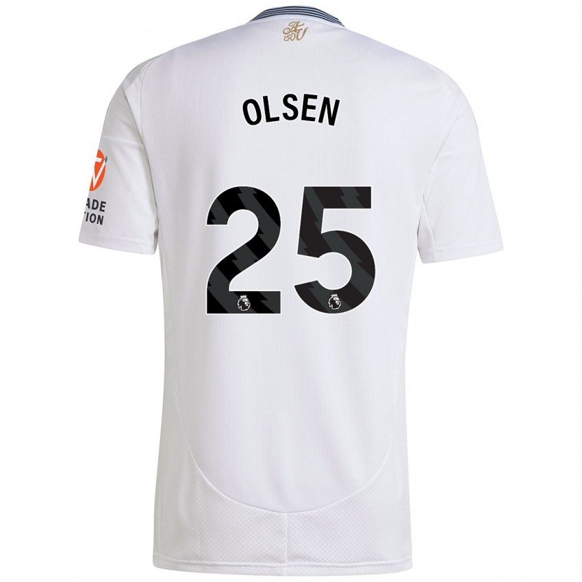 Niño Camiseta Robin Olsen #25 Blanco 2ª Equipación 2024/25 La Camisa Perú