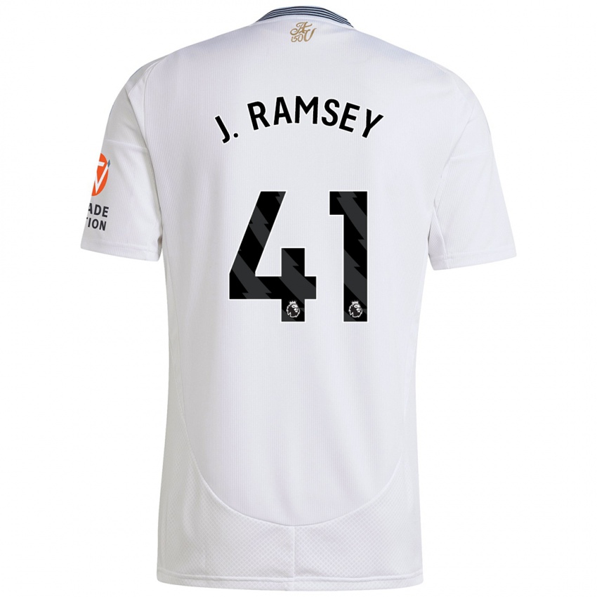 Niño Camiseta Jacob Ramsey #41 Blanco 2ª Equipación 2024/25 La Camisa Perú