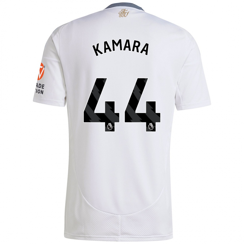 Niño Camiseta Boubacar Kamara #44 Blanco 2ª Equipación 2024/25 La Camisa Perú